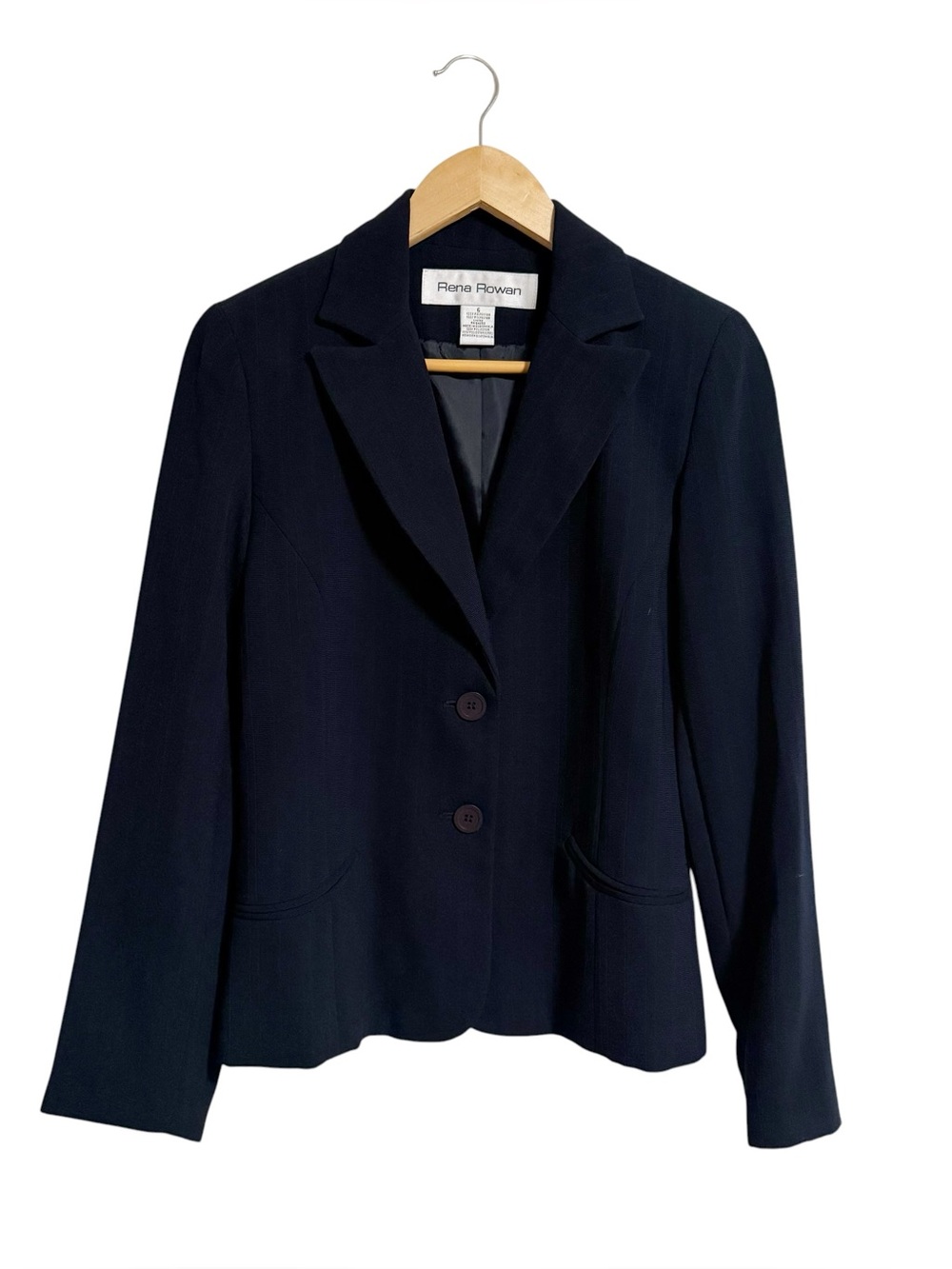Rena Rowan Greenwich tailored Blazer Suit Jacket Size 6 Midnight Blue NWT!